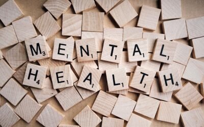 mental health, wooden tiles, scrabble pieces