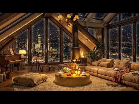 Cozy Apartment in New York ❄ Elegant Jazz Saxophone Instrumental Music for Relaxation and Sleeping