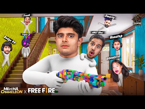 HIDE & SEEK WITH AMITBHAI, SOONEETA, BADGE99, TRIPLE R, NG BHAI | MECCHA CHAMELEON X FF