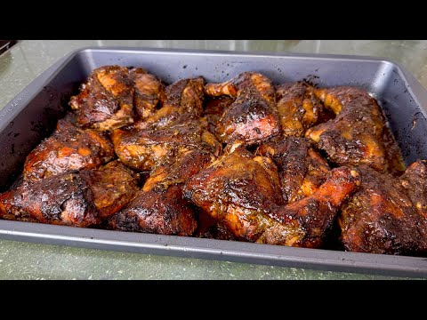 Jamaican JERK CHICKEN in the oven 🇯🇲