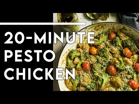 THE EASIEST 20-MINUTE KETO DINNER EVER – One-pot Pesto Chicken Skillet – CHEF MICHAEL
