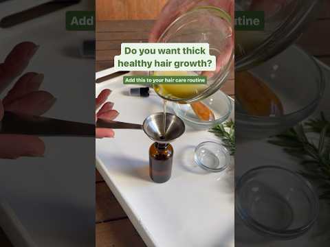 Castor oil and Rosemary essential oil recipe for thick, healthy hair growth. Link in comments