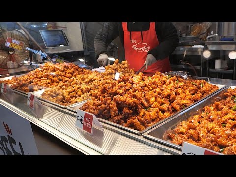 Crispy Fried Chicken Boneless in Korean Traditional Market (Chicken Gangjeong) – Korean Street Food