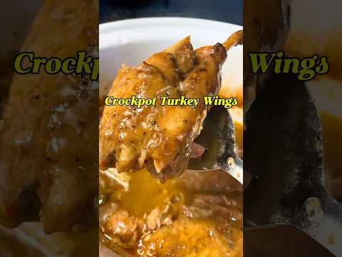 Crockpot Smothered Turkey Wings! #viral #turkeywings #turkey #cooking #recipe #food #crockpot