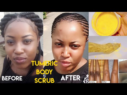 Diy Tumeric Body Scrub for Skin Lightening, Dark Spots & Stubborn Dark knuckles…. Result in 3Days.