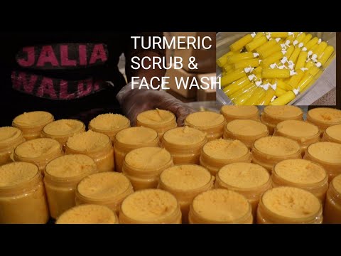 How i make turmeric scrub,body wash,turmeric face wash and more for my birthday gift sets