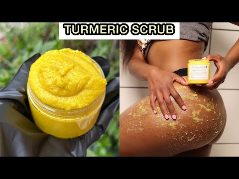 How to make turmeric brightening body scrub