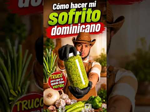 Sofrito Dominicano Verde con Truco Secreto 🧄🌿 Sazón Real