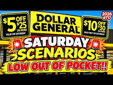 2026#717🚨Dollar General Couponing🚨LOW OOP‼️SATURDAY SCENARIOS‼️MUST WATCH👀👀