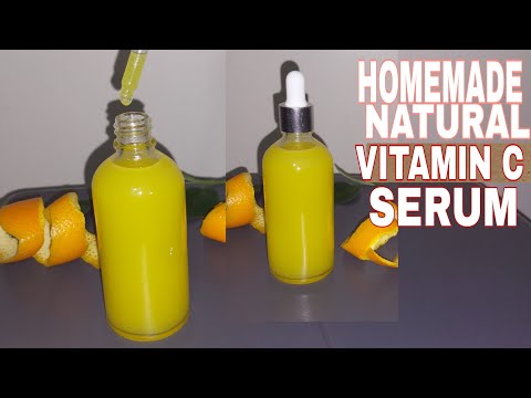 Homemade vitamin C serum for skin // orange peel serum