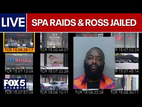 LIVE | Six charged in raid of Atlanta massage parlors & Rick Ross jailed on domestic battery charges