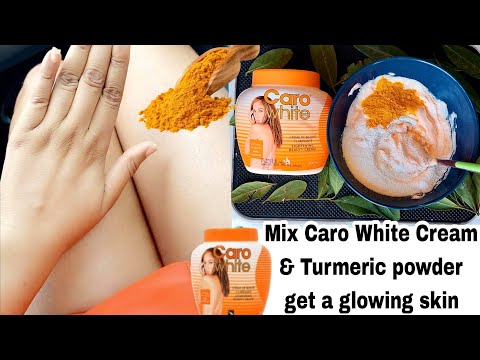 mix Caro White Cream & Turmeric powder Get a glowing brighter skin tone| how to mix caro white cream