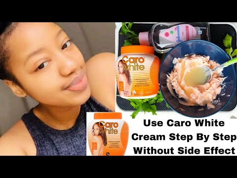 Mixing caro white cream & Johnson oil for a brighter & shining glowing skin how to mix caro white