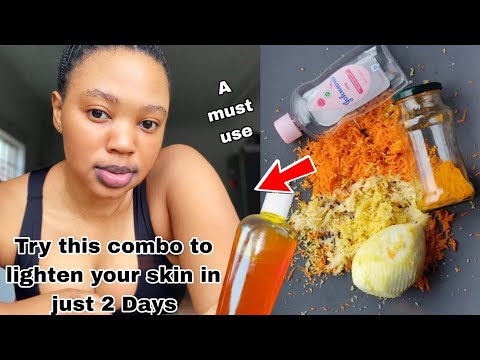 Try using /Johnson oil an carrot for glowing flawless skin tone how to make carrot oil